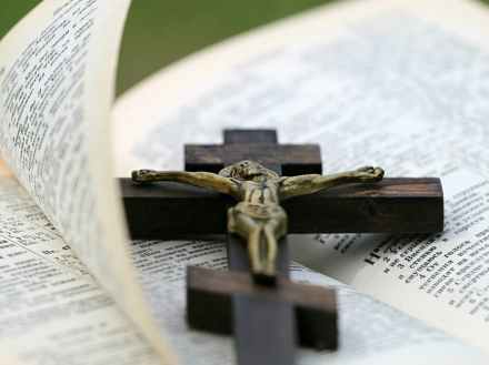 crucifix and bible