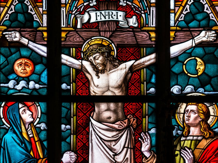 crucifix stained glass