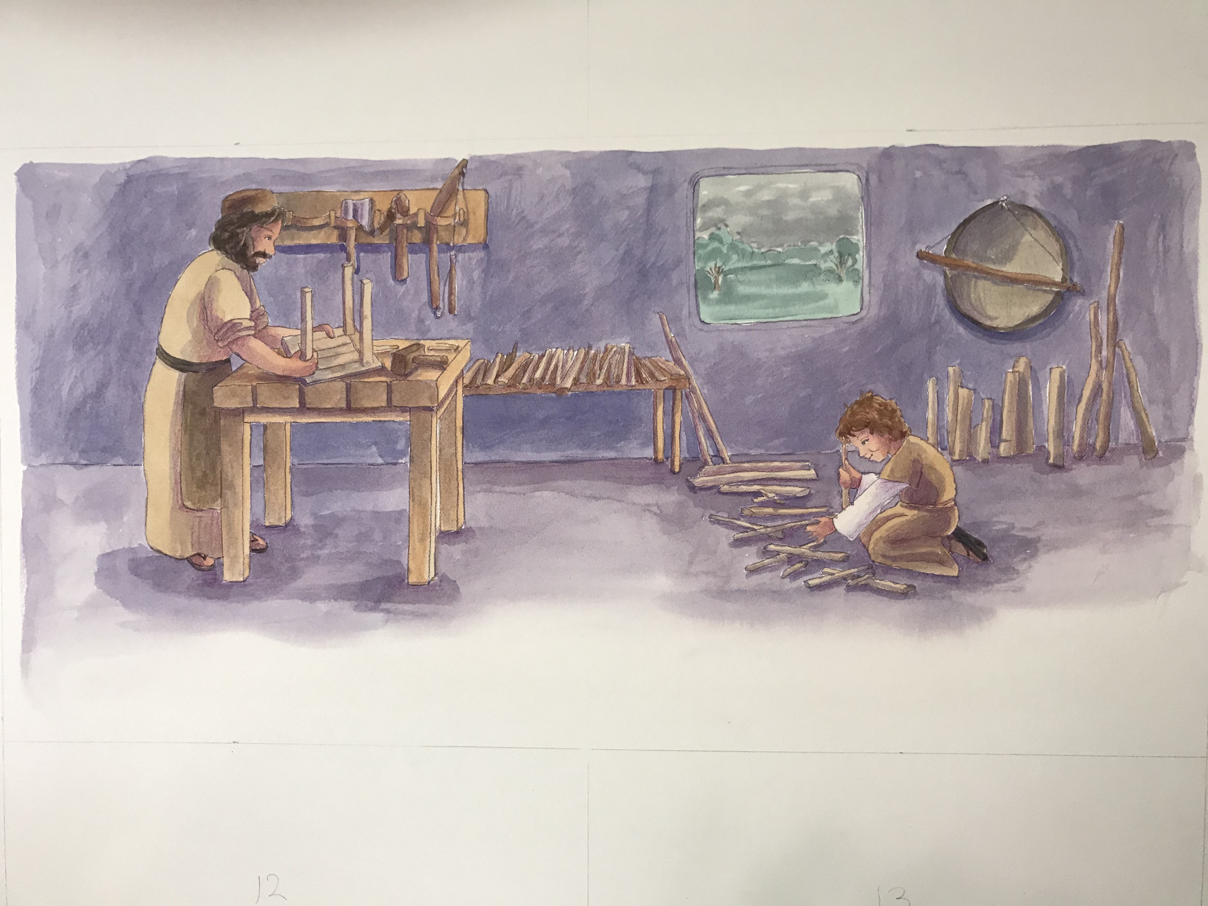 finished picture jesus working